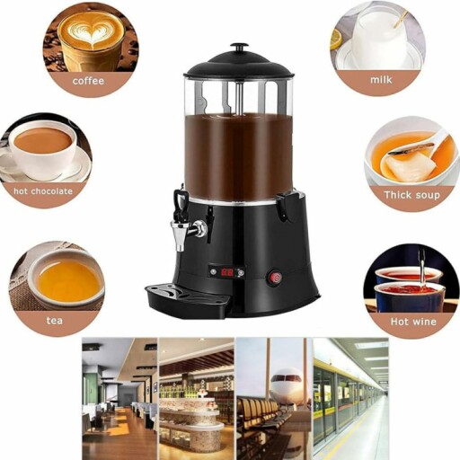 Chocolademelk dispenser met LED-display