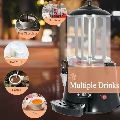 Drankdispenser voor warme dranken zoals koffie, thee en chocolademelk