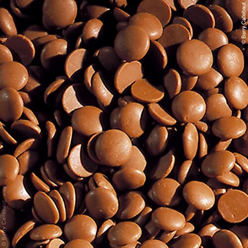 Close-up van chocoladedruppels