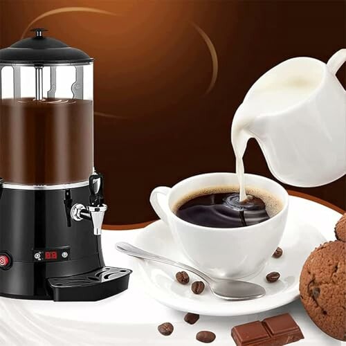 Chocoladedispenser met koffie en koekjes