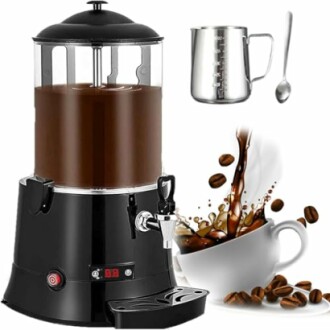 Chocoladedispenser met koffie en accessoires