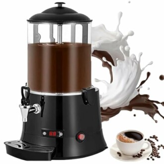 Chocoladedispenser met kopje koffie