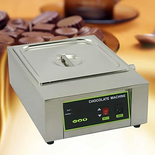 Chocolade smeltmachine met schaal chocolaatjes