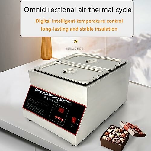 2 Tanks Air Heating Chocolade Smeltende Machine