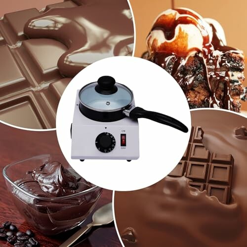 Chocoladesmeltmachine en desserts