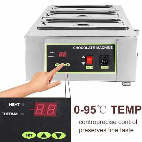 Chocolade machine met temperatuurregeling