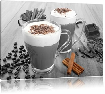 Warme Chocolademelk en Koffie Foto Canvas