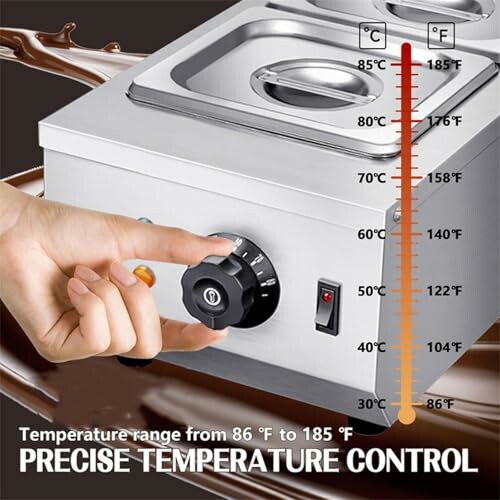 Machine met nauwkeurige temperatuurregeling en thermometer